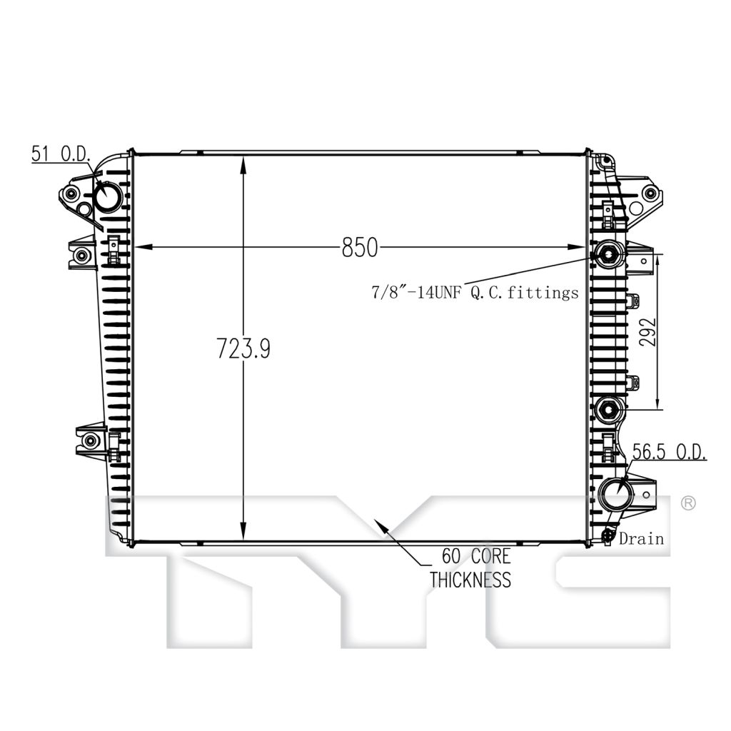 GM TRUCKS & VANS SIERRA/PU 2500/3500 (GMC) RADIATOR 6.6L TURBO OEM#84224661 2017-2019 PL#GM3010615