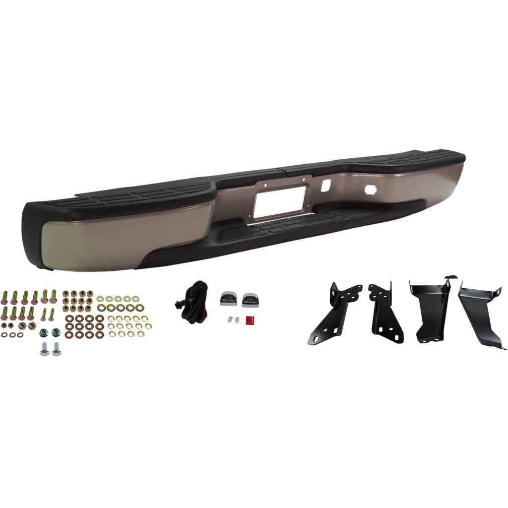 GM TRUCKS & VANS SILVERADO/PU (CHEVY) (07 OLD STYLE) REAR STEP BUMPER ASSEMBLY PTD W/MTG KIT (Fleetside)(1500/2500) OEM#88944059-PFM 1999-2007 PL#GM1103124