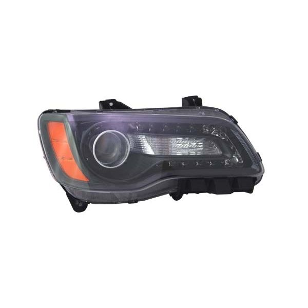 CHRYSLER 300 HEAD LAMP ASSEMBLY RIGHT (Passenger Side) (HALOGEN)(BLK BEZEL) OEM#68085416AF 2012-2014 PL#CH2503235