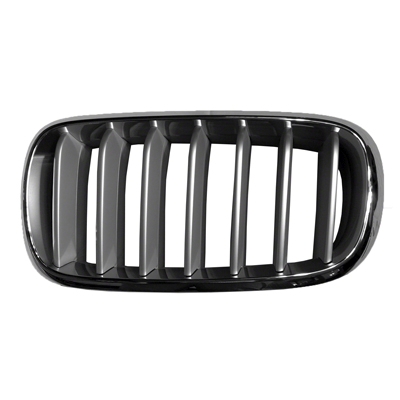 BMW BMW X5 GRILLE LEFT (Driver Side) CHROME FRAME/SILVER BAR (WO/NIGHT VISION) OEM#51117303107 2014-2018 PL#BM1200272