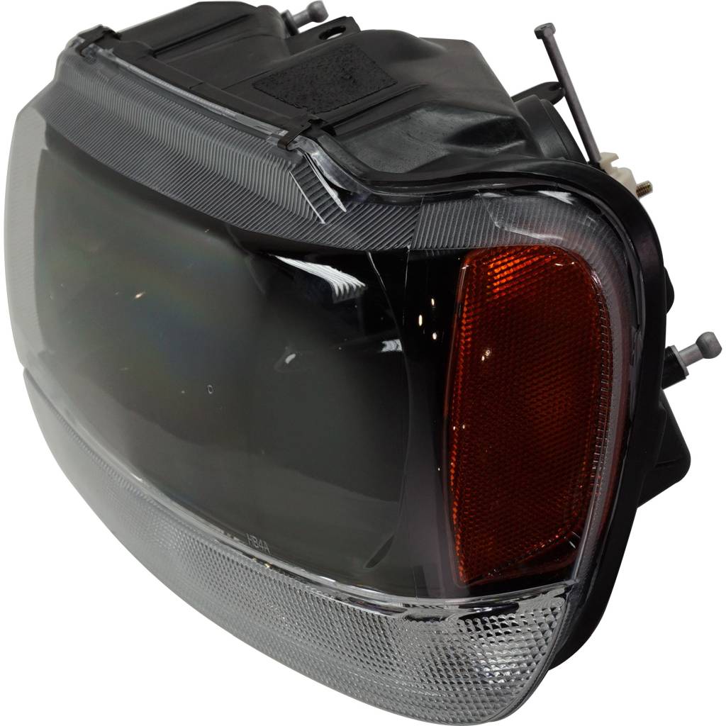 JEEPVEHICLE GRAND CHEROKEE HEAD LAMP ASSY LEFT (Driver Side) (LAREDO/SPORT)(CLEAR PARK LEN/BLACK BEZEL) OEM#55155129AJ 2002-2004 PL#CH2502138