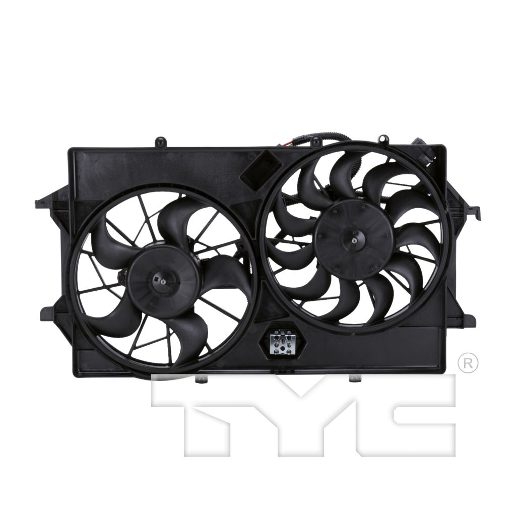 FORD FOCUS RADIATOR & A/C FAN ASSEMBLY (2.3L)(2.0L DOHC W/AC 05-07)(DUAL FAN) OEM#6S4Z8C607AA 2003-2007 PL#FO3115156