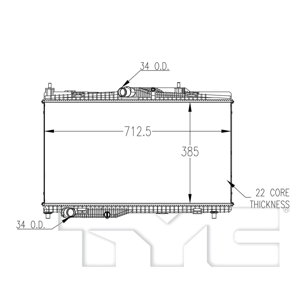 FORD TRUCKS & VANS ECOSPORT RADIATOR 2.0L OEM#GN1Z8005H 2018-2022 PL#FO3010366