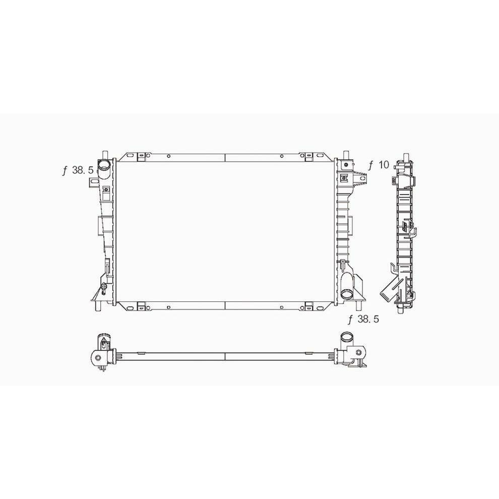 1998-2002 FORD / LINCOLN / MERCURY Radiator assembly OEM# F8VZ8005BA PL# FO3010106