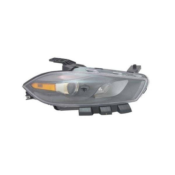 DODGE DART HEAD LAMP ASSEMBLY RIGHT (Passenger Side) (HALOGEN)(BLK BEZEL) OEM#68085140AL 2013-2015 PL#CH2503240