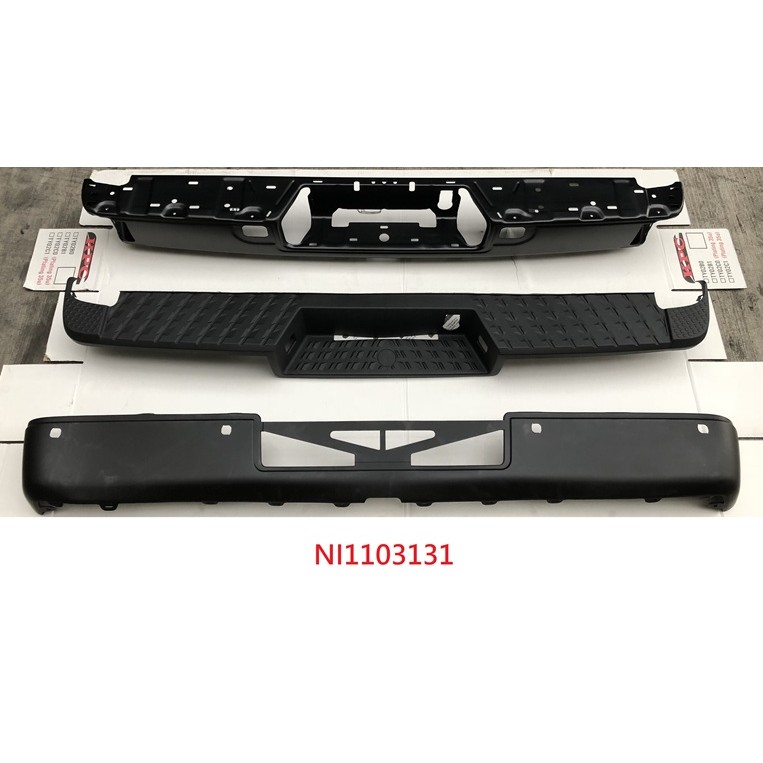 NISSAN TITAN REAR STEP BMP W/STEP PAD W/COVER (W/SENSOR)(W/BSD)(W/TOW HITCH)(PLSTIC COVER TYPE) OEM#85030EZ30C-PFM 2017-2019 PL#NI1103131