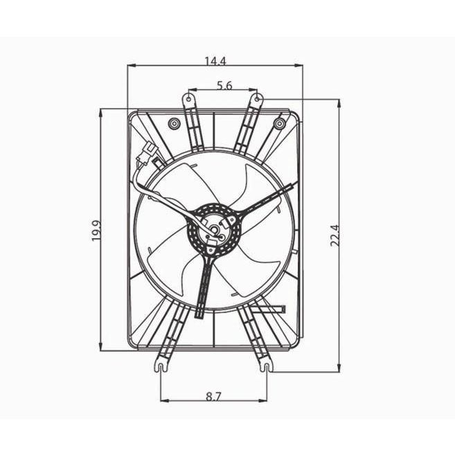 HONDA PILOT A/C FAN ASSY OEM#38615PGKA00-PFM 2003-2004 PL#HO3113120