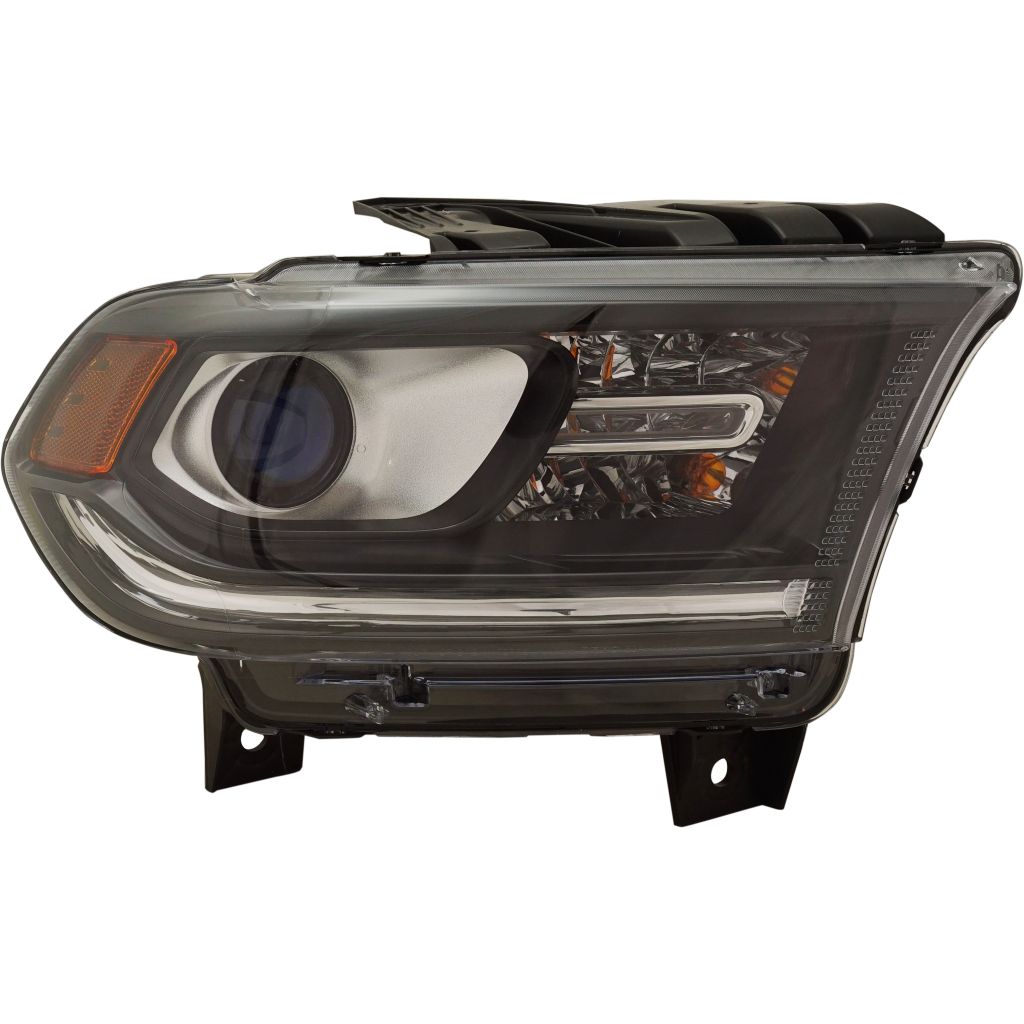 DODGE TRUCKS & VANS DURANGO HEAD LAMP ASSEMBLY RIGHT (Passenger Side) (HALOGEN)(WO/LED DRL)(BLK BEZEL)**CAPA** OEM#68299134AD 2016-2020 PL#CH2503302C
