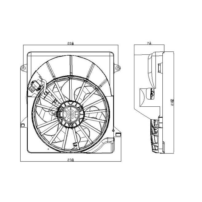 JEEP LIBERTY RADIATOR & A/C FAN ASSEMBLY (SINGLE FAN) OEM#68033228AA 2008-2012 PL#CH3115159