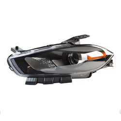 DODGE DART HEAD LAMP ASSEMBLY LEFT (Driver Side) (HALOGEN)(BLK BEZEL)**CAPA** OEM#68085141AL 2013-2015 PL#CH2502240C