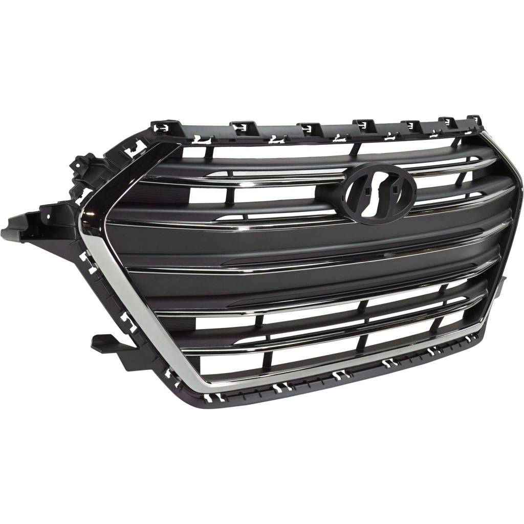 HYUNDAI ELANTRA SEDAN GRILLE BLACK W/SMOKED-CHR MOLDING (WO/AUTO CRUISE) OEM#86350F3100 2017-2018 PL#HY1200200