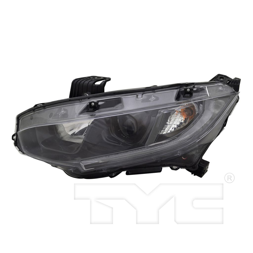 HONDA CIVIC COUPE HEAD LAMP ASSY LEFT (Driver Side) (HALOGEN)(BLACK BEZEL) OEM#33150TBAA31 2019-2021 PL#HO2502192