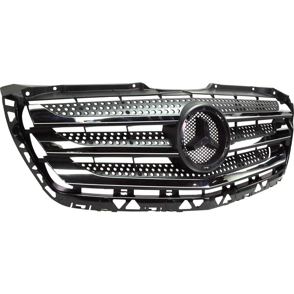 MERCEDES-BENZ SPRINTER GRILLE ASSEMBLY MAT-BLK W/CHR INSERT OEM#90688008859B51 2014-2018 PL#MB1200195