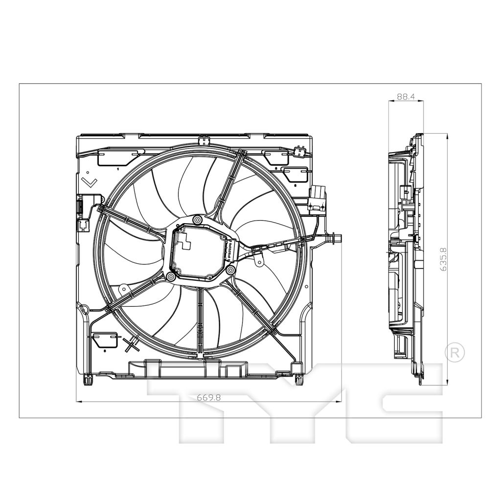 BMW BMW X5 RADIATOR & A/C FAN ASSEMBLY 3.0L OEM#17428618242 2011-2013 PL#BM3115124
