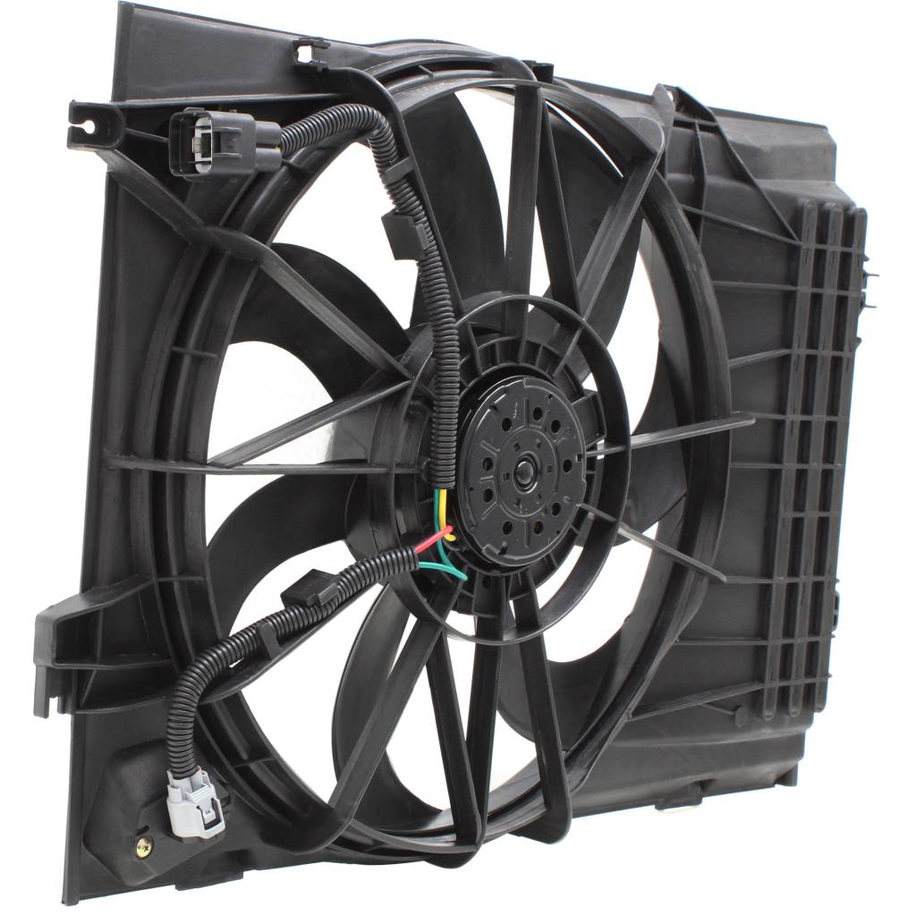 KIA SPORTAGE RADIATOR & A/C FAN ASSY (2.7L)(SINGLE FAN) OEM#253801F381 2005-2007 PL#KI3115116