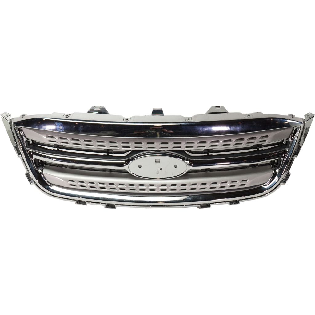 FORD TAURUS SHO GRILLE PTD SILVER W/CHROME MLDG OEM#AG1Z8200AB 2010-2012 PL#FO1200526
