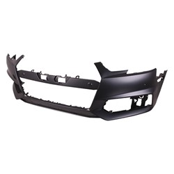 AUDI S4 SEDAN FRONT BUMPER COVER PRIMED (WO/WASHER)(W/PK SENSOR)(WO/AUTO PARK)**CAPA** OEM#8W0807065SGRU 2017-2019 PL#AU1000276C