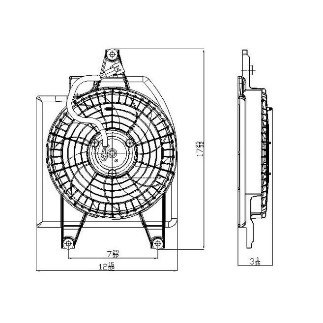 KIA RIO A/C FAN ASSY OEM#97730FD000 2003-2005 PL#KI3113109