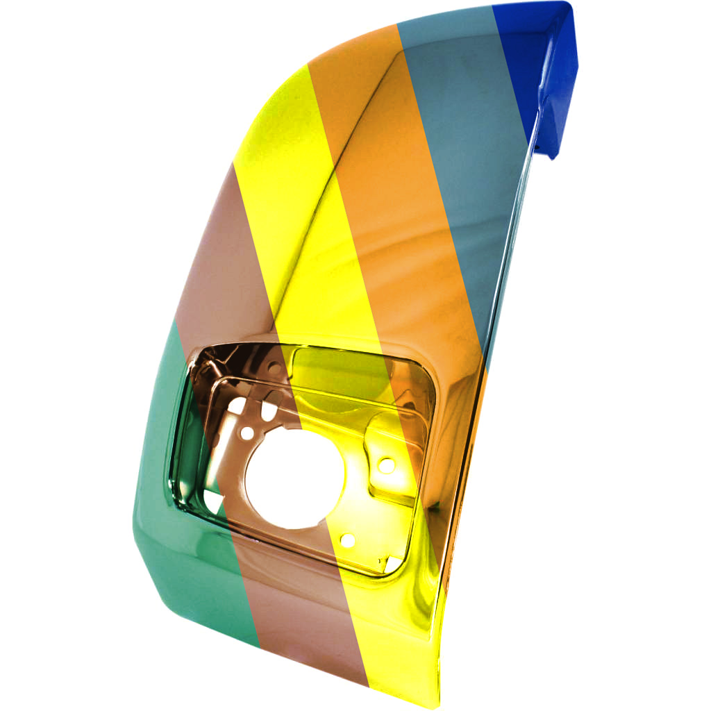 GM TRUCKS & VANS SILVERADO/PU 2500/3500 (CHEVY) FRONT BUMPER END RIGHT CHROME (W/FOG) OEM#15839252 2007-2010 PL#GM1017108