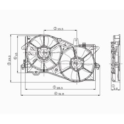 MAZDA MPV RADIATOR & A/C FAN ASSY (W/O TOW)(TO 10/01/04)(DUAL FAN) OEM#AJ5115025A 2002-2005 PL#MA3115131