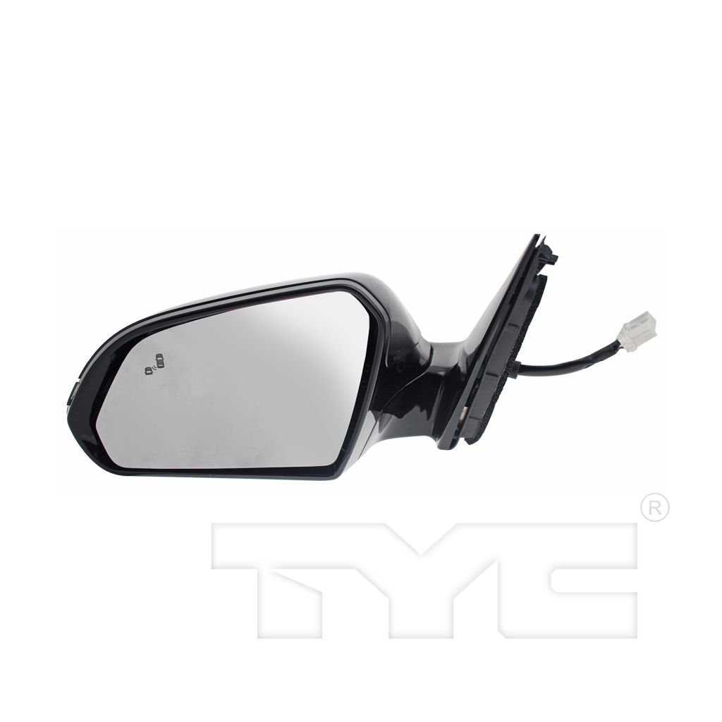 HYUNDAI SONATA DOOR MIRROR LEFT (Driver Side) PWR/HTD/SIGNAL (W/BSD)(WO/MEMORY)(GLOSS BLK)(MAN-FOLD) OEM#87610C2560 2018-2019 PL#HY1320239