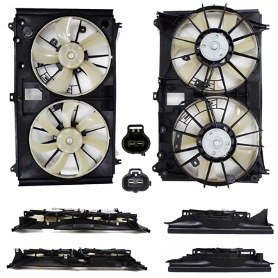 LEXUS LS 460 RADIATOR & A/C FAN ASSY(DUAL FAN) AWD OEM#1671138100-PFM 2009-2017 PL#LX3115124