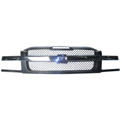 GM TRUCKS & VANS AVALANCHE GRILLE CHR/BLK (For W/ Plastic Bmp Style) OEM#19168631 2002-2006 PL#GM1200543