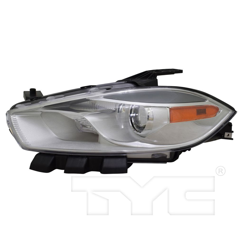 DODGE DART HEAD LAMP ASSEMBLY LEFT (Driver Side) (HALOGEN)(CHR BEZEL)**CAPA** OEM#68292803AA 2016 PL#CH2518151C