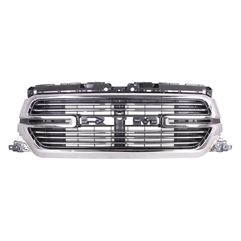 DODGE TRUCKS & VANS DODGE/PU (R1500) GRILLE CHROME BAR W/CHROME SURROUND (W/CAMERA)(LARAMIE) OEM#68404931AE 2019-2022 PL#CH1200418