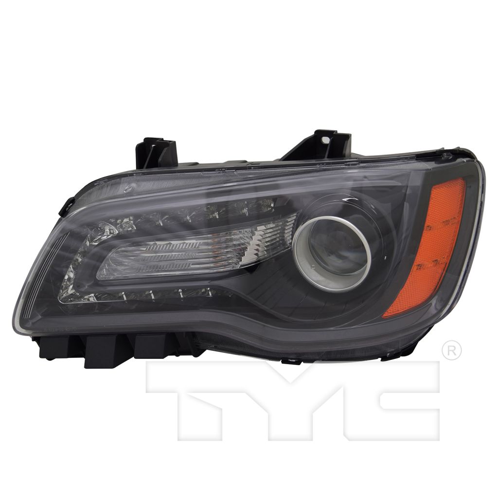 CHRYSLER 300 HEAD LAMP ASSEMBLY LEFT (Driver Side) (HALOGEN)(BLK BEZEL)**CAPA** OEM#68085417AF 2012-2014 PL#CH2502235C