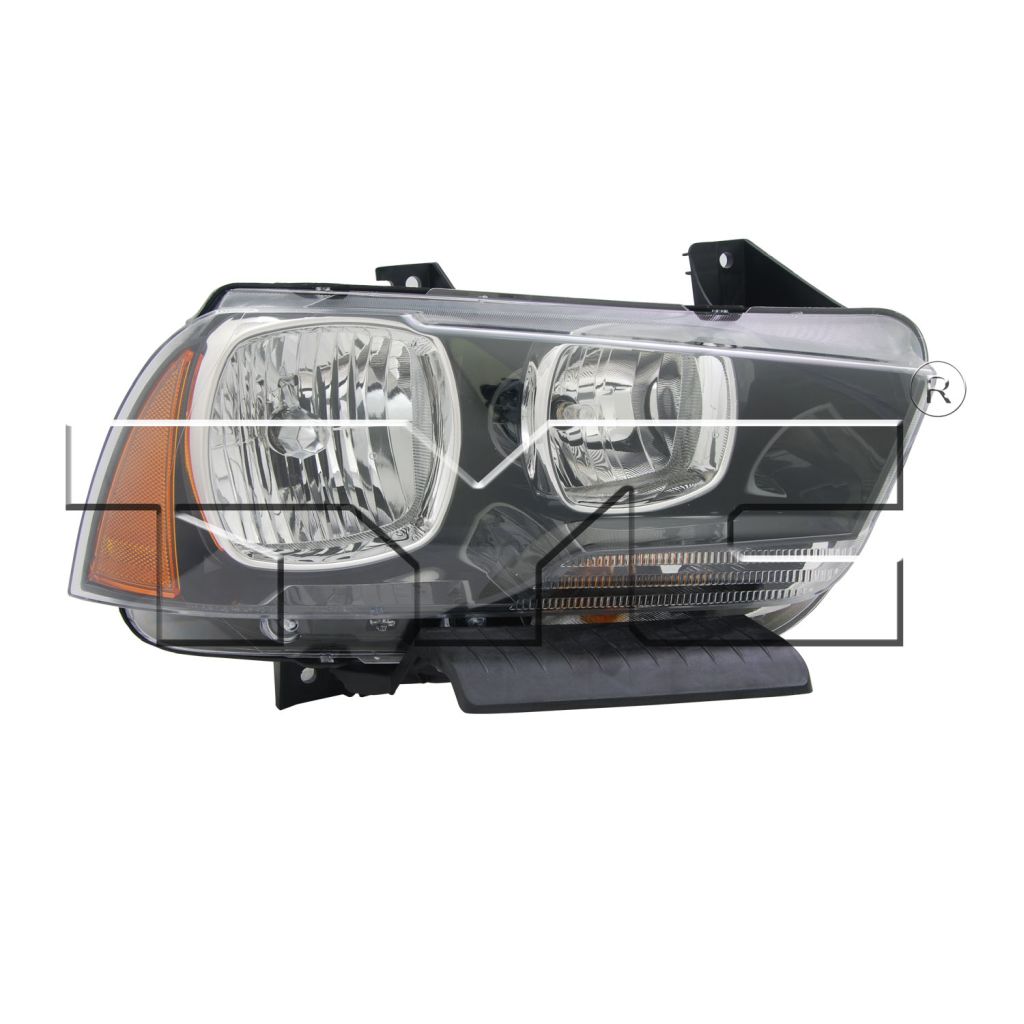 DODGE CHARGER HEAD LAMP ASSEMBLY RIGHT (Passenger Side) (HALOGEN)(included BUMPER SUPPORT BRACKET) OEM#57010410AE 2011-2014 PL#CH2503232