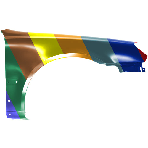 HYUNDAI ACCENT (EXC 06 SEDAN) FENDER RIGHT (Passenger Side) (W/ROCKER MLDG HOLE) OEM#6632125660 2003-2006 PL#HY1241131