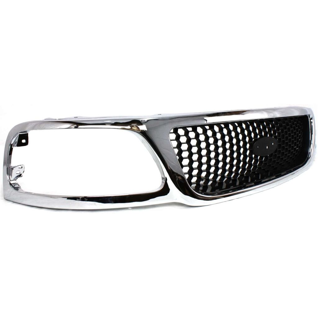 FORD TRUCKS & VANS FORD/PU (NEW)(F150/F250)LD GRILLE CHROME Frame & PTD Inner (Honeycomb) OEM#3L3Z8200BB 1999-2003 PL#FO1200404