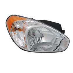 HYUNDAI ACCENT HATCHBACK HEAD LAMP ASSEMBLY LEFT (Driver Side) (HEAD/LAMP SOCKET 4HOLE/3PIN) OEM#921011E011 2007-2011 PL#HY2502144