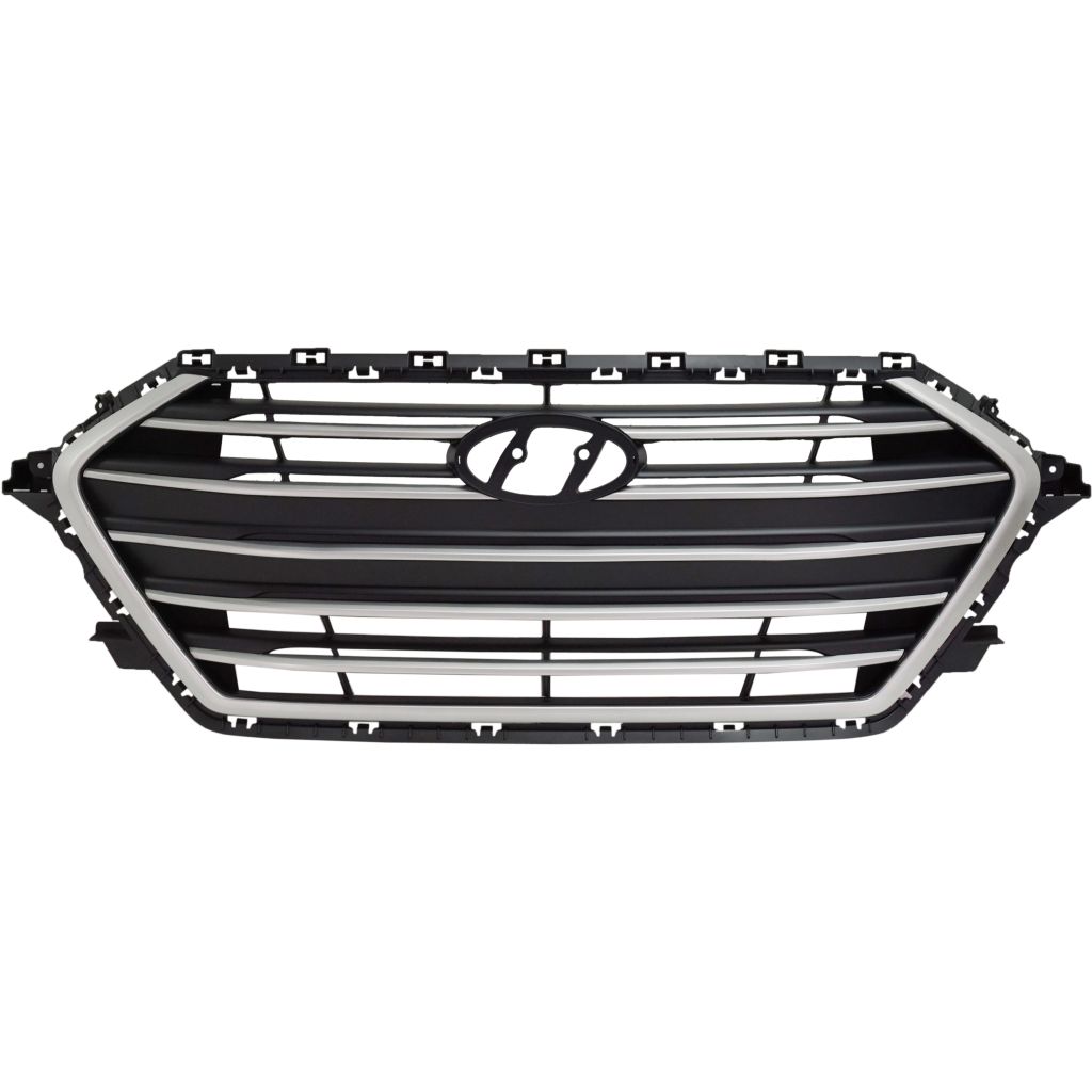 HYUNDAI ELANTRA SEDAN GRILLE BLACK W/SILVER MOLDING (USA) OEM#86350F3000 2017-2018 PL#HY1200204