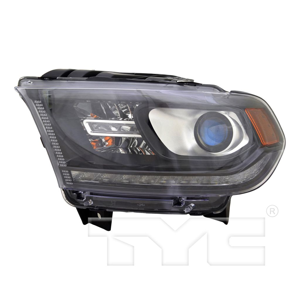 DODGE TRUCKS & VANS DURANGO HEAD LAMP ASSY LEFT (Driver Side) (HALOGEN W/LED DRL)(BLACK TRIM) OEM#68299131AH 2016-2020 PL#CH2502305
