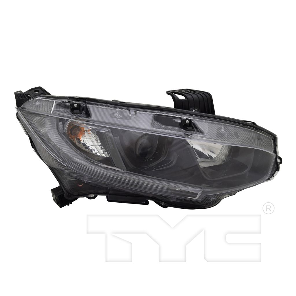 HONDA CIVIC COUPE HEAD LAMP ASSY RIGHT (Passenger Side) (HALOGEN)(BLACK BEZEL)**CAPA** OEM#33100TBAA31 2019-2021 PL#HO2503192C