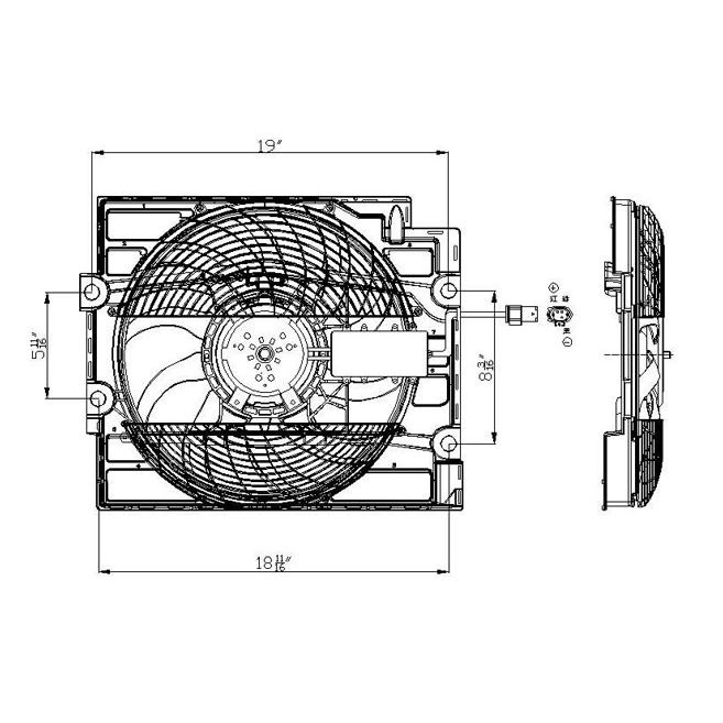 BMW BMW 5 SERIES A/C FAN ASSEMBLY OEM#64546921395 1999-2003 PL#BM3113109