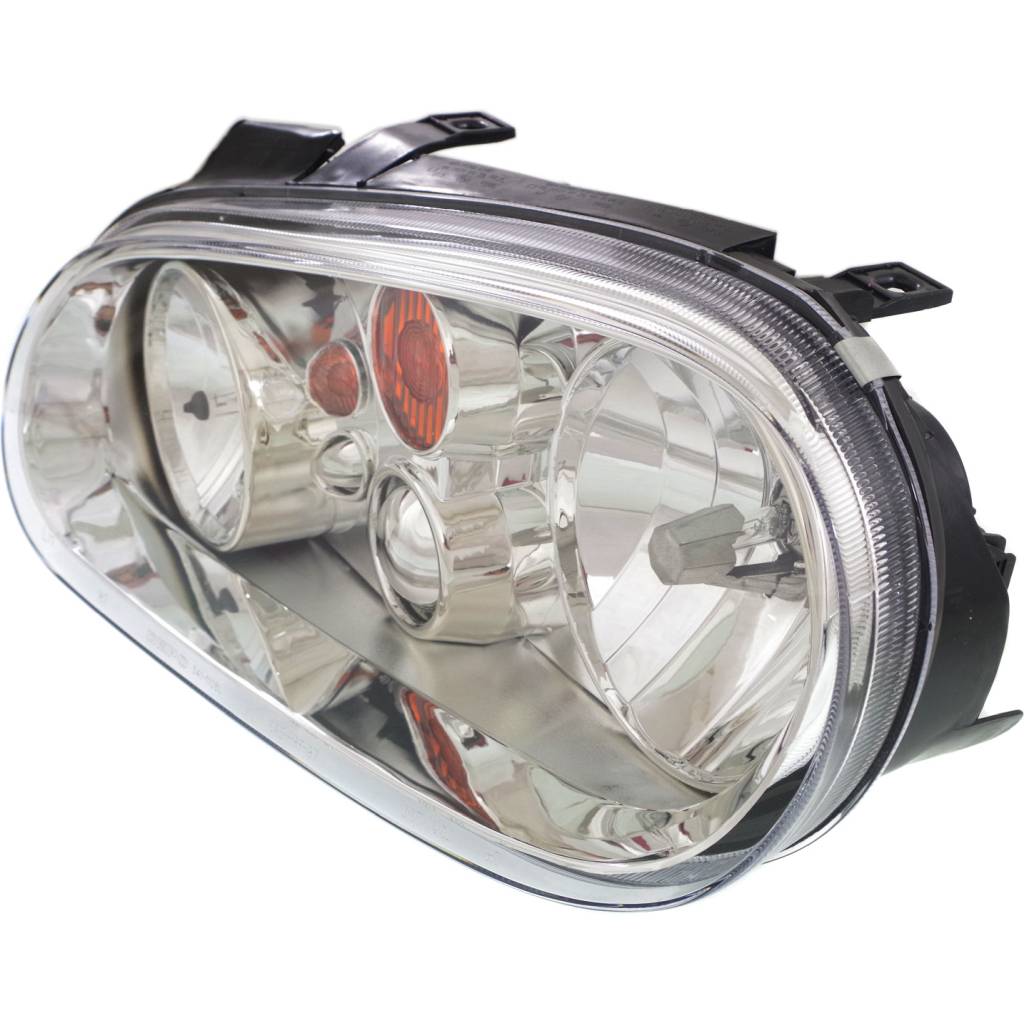VOLKSWAGEN GOLF/GTI (New Style) HEAD LAMP ASSEMBLY LEFT (Driver Side) (W/O FOG)(4 BULB TYPE)(W/CHR BEZEL) OEM#1J0941017D 2002-2005 PL#VW2502123
