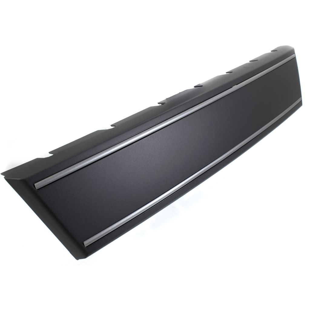 AUDI S5 CABRIO FRONT BUMPER LICENSE PLATE BAR PTD-BLACK W/CHROME MLDG WO/LICENSSE PLATE MOUNT OEM#8K0807287A1RR 2010-2012 PL#AU1068104