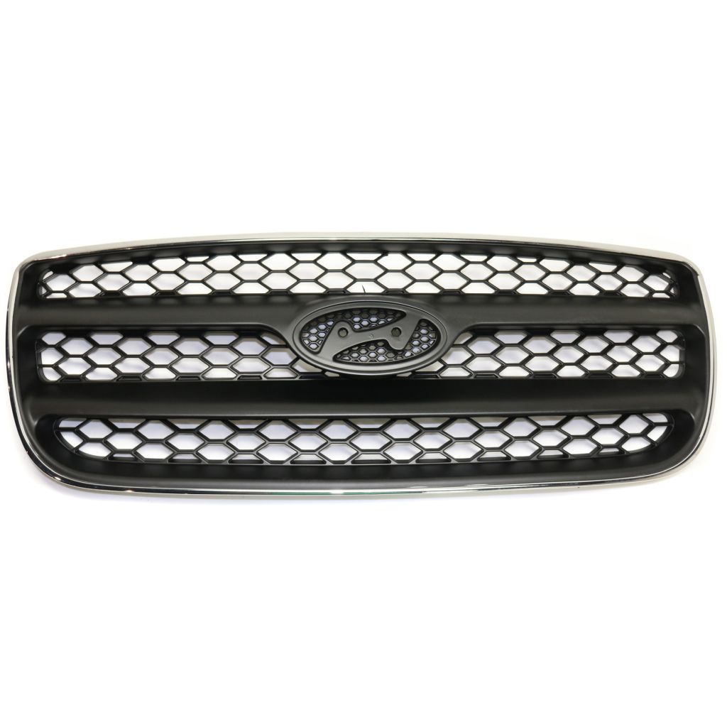HYUNDAI SANTA FE GRILLE CHR/SLV-BLK (GLS/GL/SE) **CAPA** OEM#865602B010 2007-2009 PL#HY1200146C