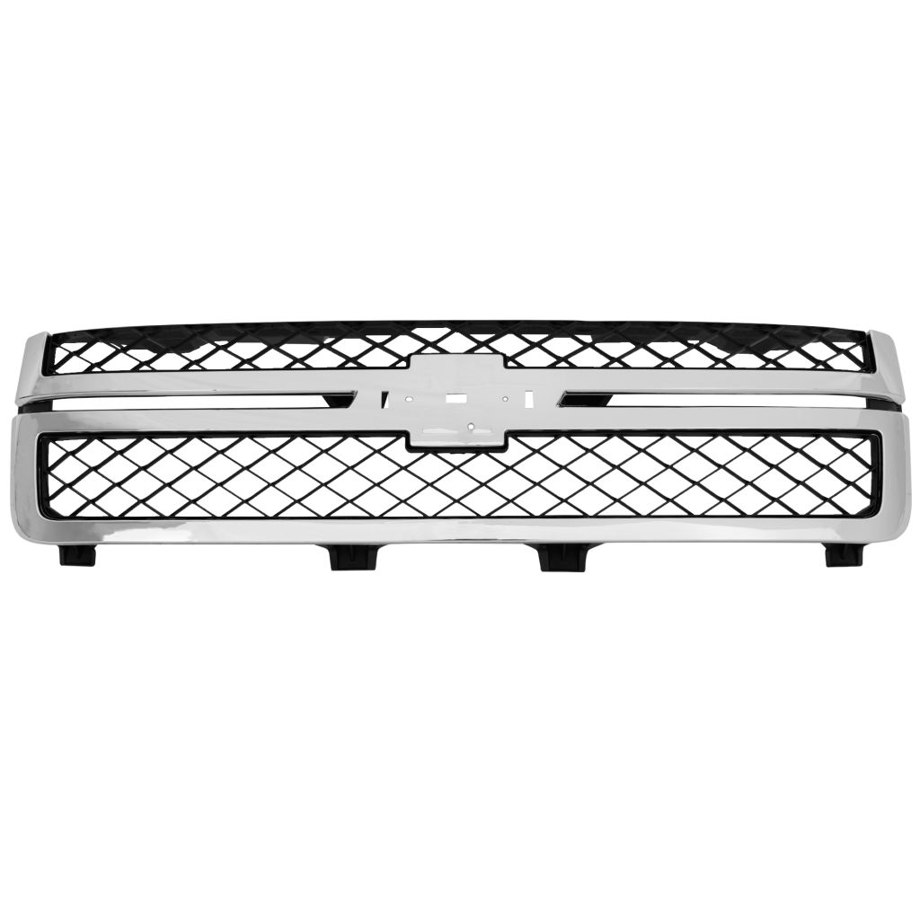 GM TRUCKS & VANS SILVERADO/PU 2500/3500 (CHEVY) GRILLE CHROME/GRAY (EXC Z71 PKG) **CAPA** OEM#20966058 2011-2014 PL#GM1200639C