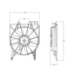 ACURA RDX A/C FAN ASSEMBLY (RH) OEM#38615RWCA01-PFM 2007-2010 PL#AC3113109
