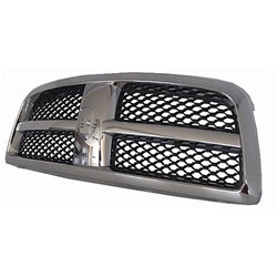 DODGE TRUCKS & VANS DODGE/PU R1500 GRILLE ASSY CHROME/ BLACK MESH OEM#55277441AB 2009-2012 PL#CH1200347