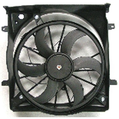 JEEPVEHICLE LIBERTY RADIATOR & A/C FAN ASSY 3.7L (2 PIN)(HEAVY DUTY)(SINGLE FAN)(GAS) OEM#52079528AB-PFM 2002-2007 PL#CH3115162