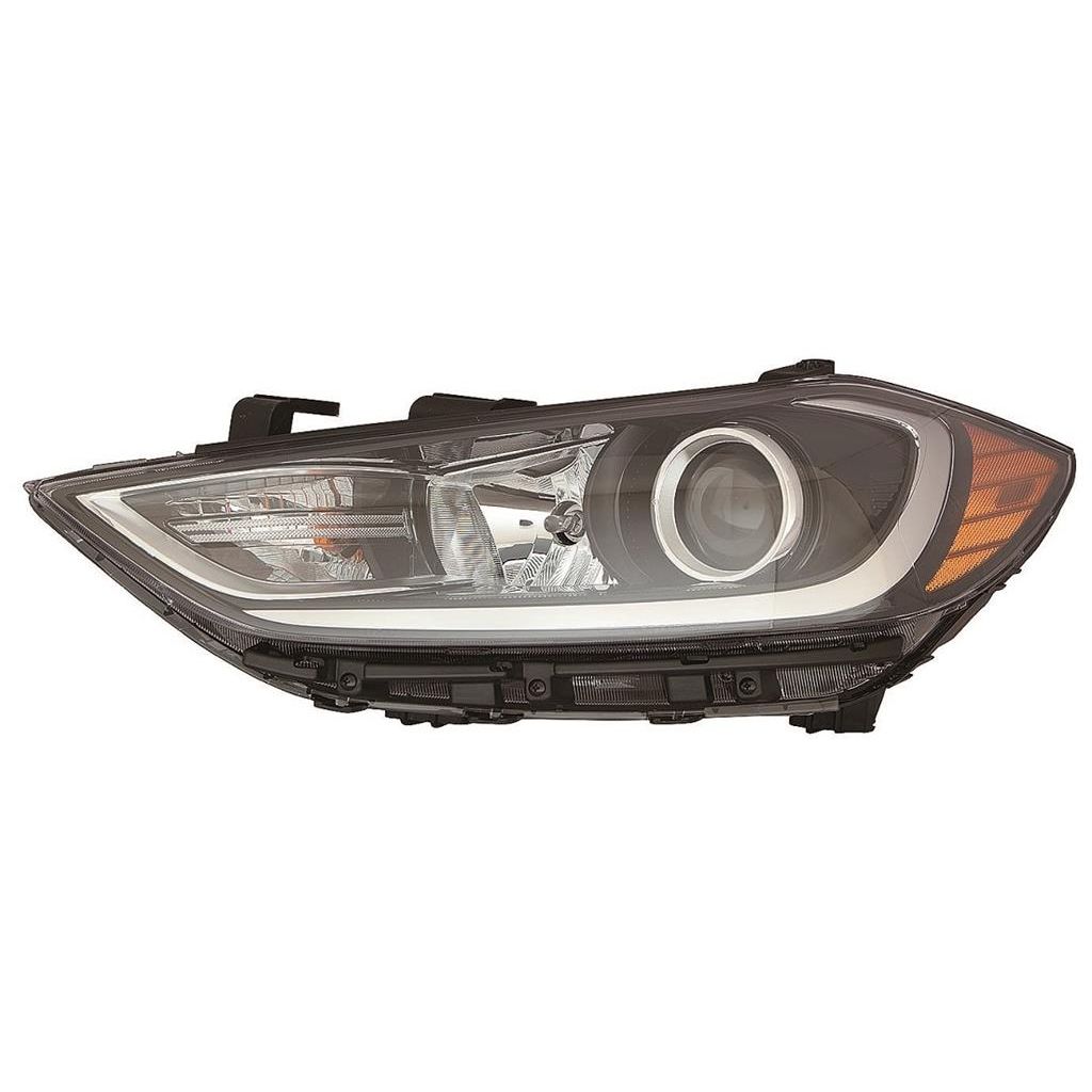 HYUNDAI ELANTRA SEDAN HEAD LAMP ASSY LEFT (Driver Side) (HALOGEN)(WO/DRL IN BMP)(EXC SPORT) OEM#92101F2040 2017-2018 PL#HY2502203