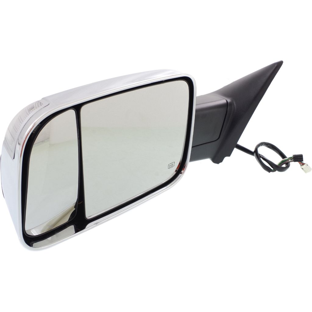 DODGE TRUCKS & VANS DODGE/PU (R1500) DOOR MIRROR LEFT (Driver Side) PWR/HTD/SIGNAL/PUDDLE/MEMORY (DUAL GLASS)(CHR)(W/TOW)(W/TEMP SENSR) OEM#68285867AD 2013-2022 PL#CH1320351