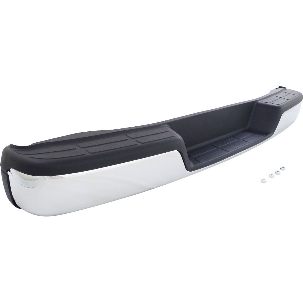 GM TRUCKS & VANS CHEVY/GMC/VAN(Express/Savana) STEP BUMPER ASSEMBLY CHROME (W/BLK PAD & BRKT)(WO/SENSOR) OEM#25962249 2003-2025 PL#GM1103142