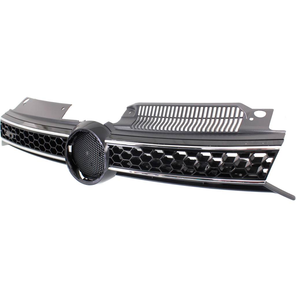 VOLKSWAGEN GTI 2/4DOORS GRILLE BLK/CHR MOLDING OEM#5K0853651BGATL 2010-2014 PL#VW1200159
