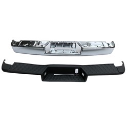 NISSAN(DATSUN) TITAN REAR STEP BUMPER FACE BAR CHROME W/PAD (W/TOW PLUG HOLE)(WO/SENSOR) **CAPA** OEM#85030EZ20A-PFM 2017-2019 PL#NI1103133C
